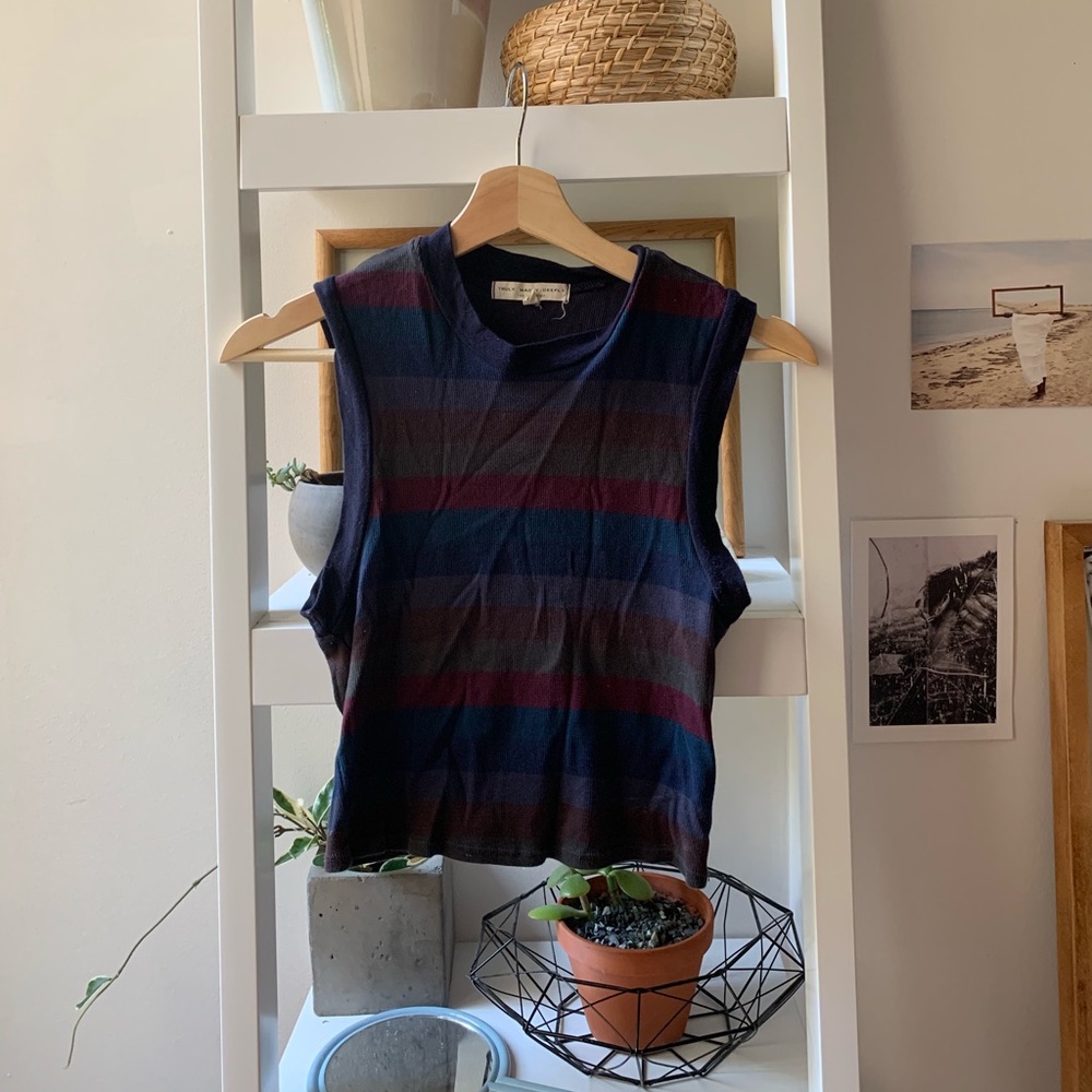 Truly Madly Deeply striped cropped tank